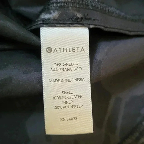 Athleta Racer Run Palm Print Black Active Wear Shorts(XS) - Picture 10 of 11